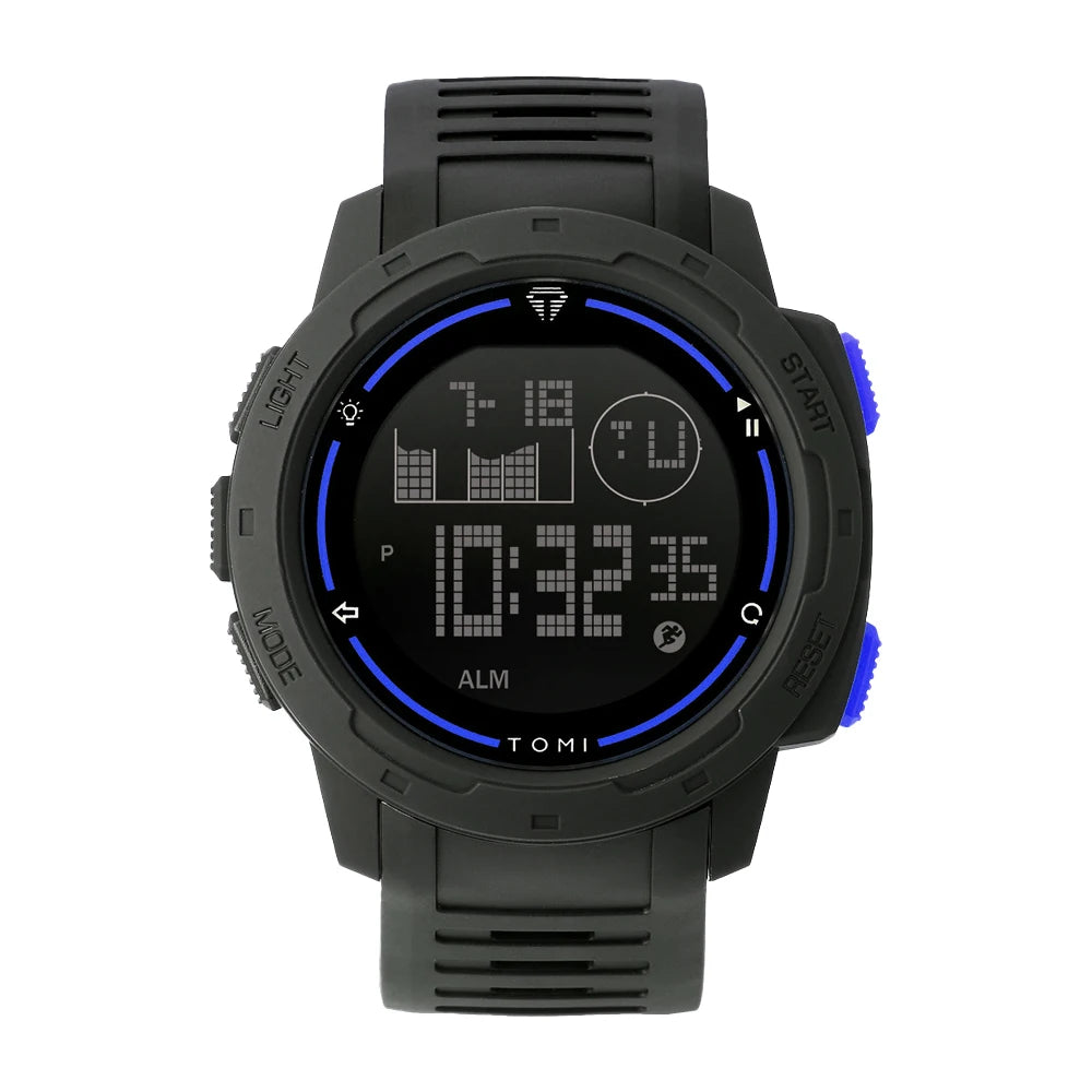TOMI Sports Watch Digital Watch Multi functional Waterproof Stop Watch Student Sports Electronic Watch Children's Gift