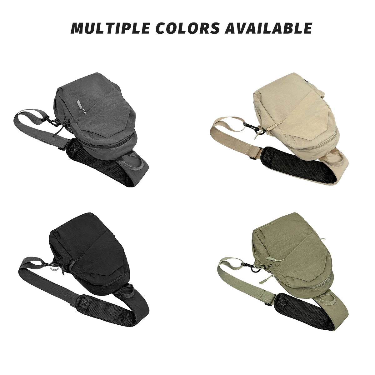 Men's Chest Bag, Fashionable Chest Messenger Bag, Niche Waist Bag, Large-Capacity Casual Commuter Shoulder Bag, Mountain Climbing