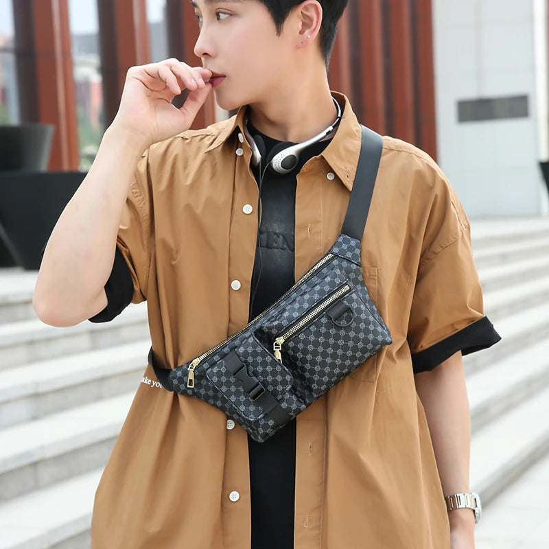 Men's Multi Functional Waist Bag Lightweight Sports Cycling Fanny Pack Small Shoulder Bags for Man Belt Pouch Chest Bags Male