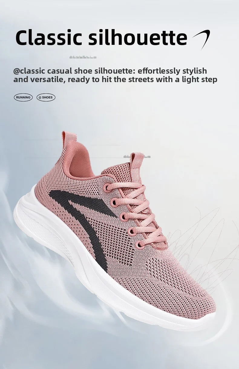Women Casual Sport Shoes Breathable Lightweight Sneakers Outdoor Mesh Black Running Shoes Athletic Jogging Tenis Walking Shoes