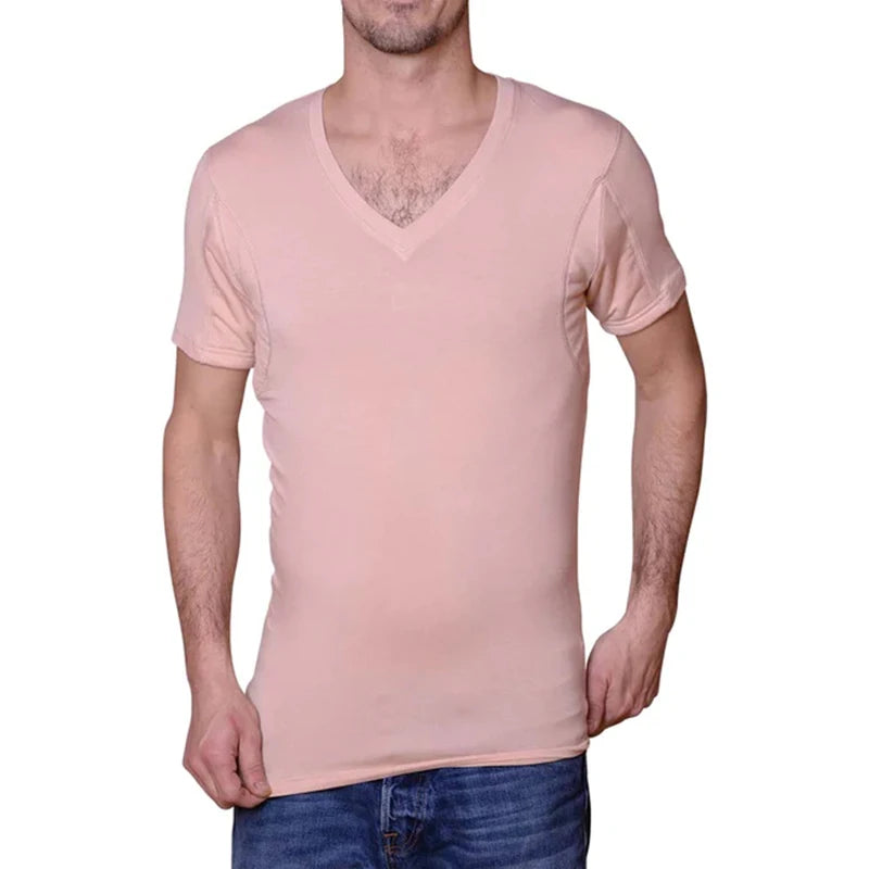 Dry Soft White Modal High Quality Luxury Bamboo Fabric Men  Resistant Under T Shirt Sweat Proof Undershirt