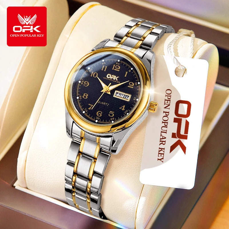 OPK 8110 Classic Quartz Watch Waterproof Watch for Women Stainless steel Luxury Brand Ladies' Watch Reloj Mujer