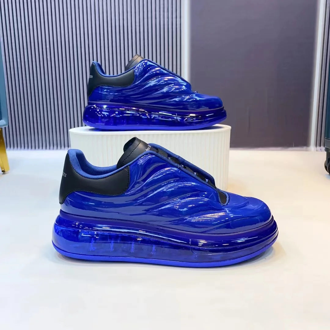 Handcrafted Leather Casual Sneakers Man Platform Trainers Unisex Originality Flat Loafers Men's Footwear