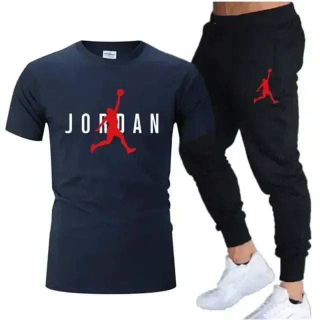 2026 New Summer Popular Men's Set, Men's Sports Set, Printed Leisure Fashion Short Sleeve Set, Men's Jogging Set