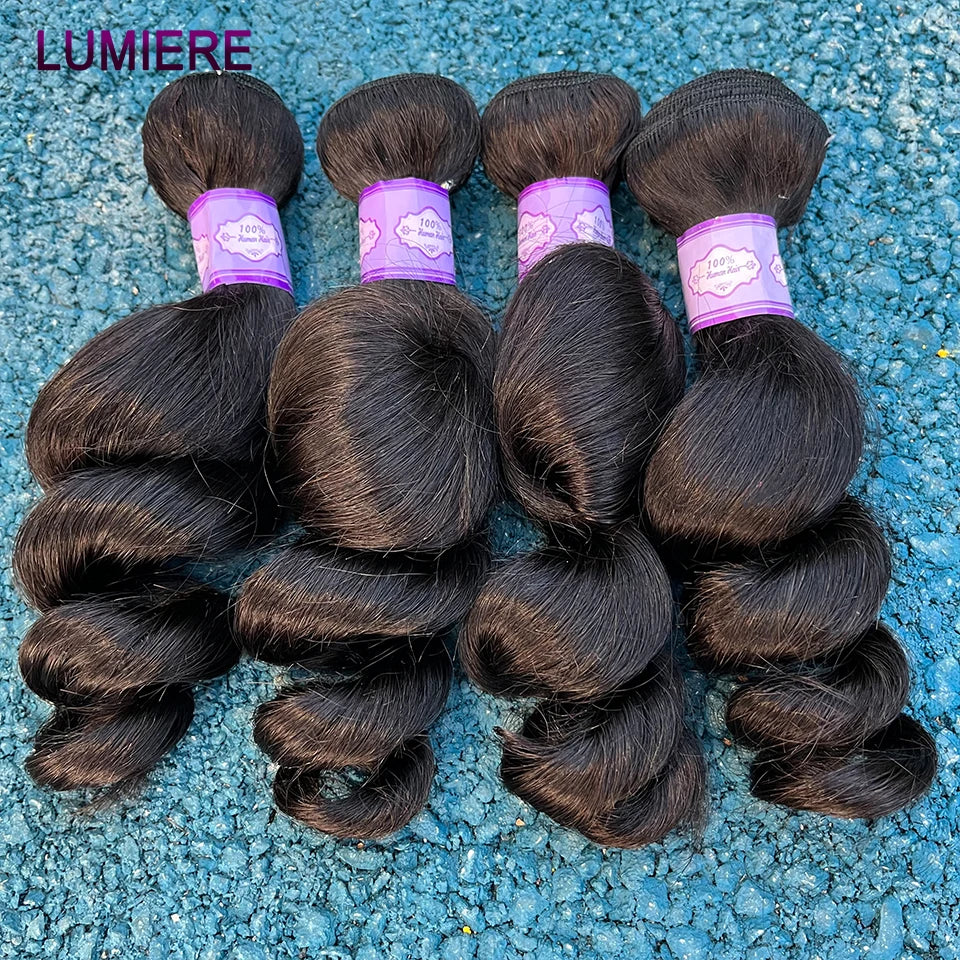 8-40 Inchs Loose Wave Bundles Brazilian Human Hair Weave Bundles 1/3/4 Bundles Deal Top Quality Human Hair Extensions Wholeasle