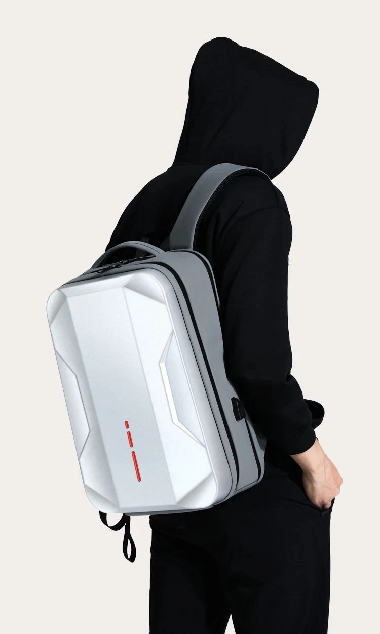 Men's 17.3 Inch Laptop Business Backpack Waterproof Hard Shell Backpack E-sport Gaming Backpack Double Opening 35L Travel Bags