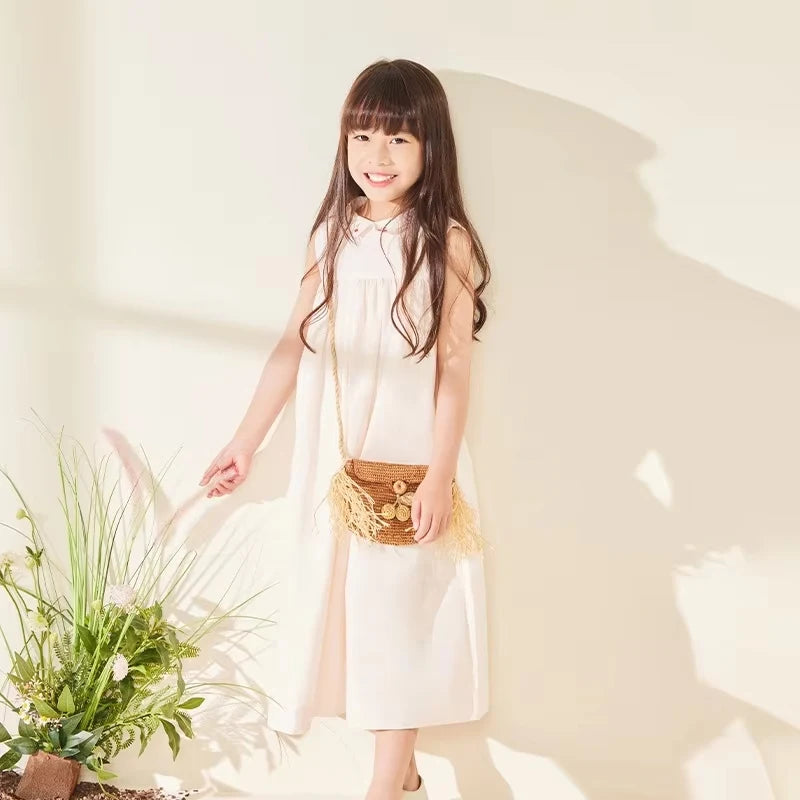 26 Summer Kids Dress Brand Design Girls Cute Print Short Sleeve Princess Dresses