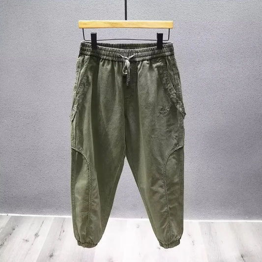 Men's Clothing Overalls Spring Autumn Japanese Style Loose Retro Leggings Trousers Casual Pants