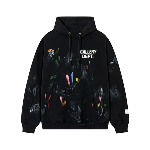 Autumn Trendy Men's Long Sleeve Thermal Hoodie Streetwear New High Street Loose Fleece Hoodie Letter Print Casual Sweatshirt BAZAARHUBO
