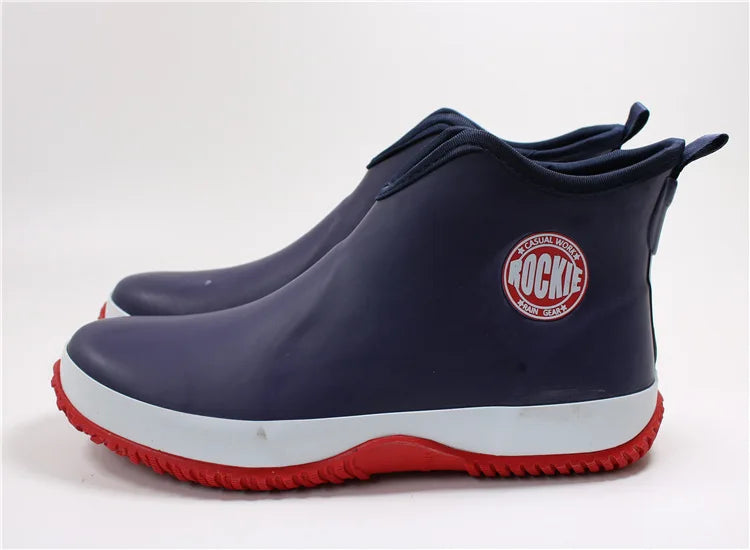 Men's Non-Slip Rain Boots Waterproof Rubber Ankle Boots Outdoor Leisure Fishing Boots Student Rain Boots Platform Boots 장화 2023