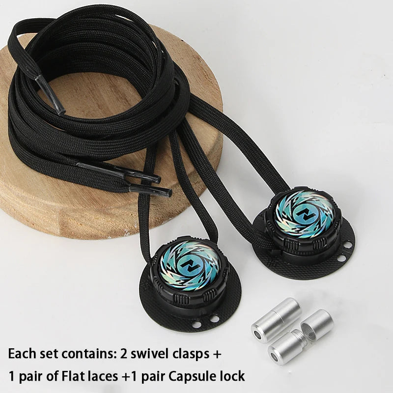 No-Tie Automatic Shoelaces New Swivel Buckle Laces Without Ties Casual Shoes Sneakers Shoe Accessories for Adults and Kids