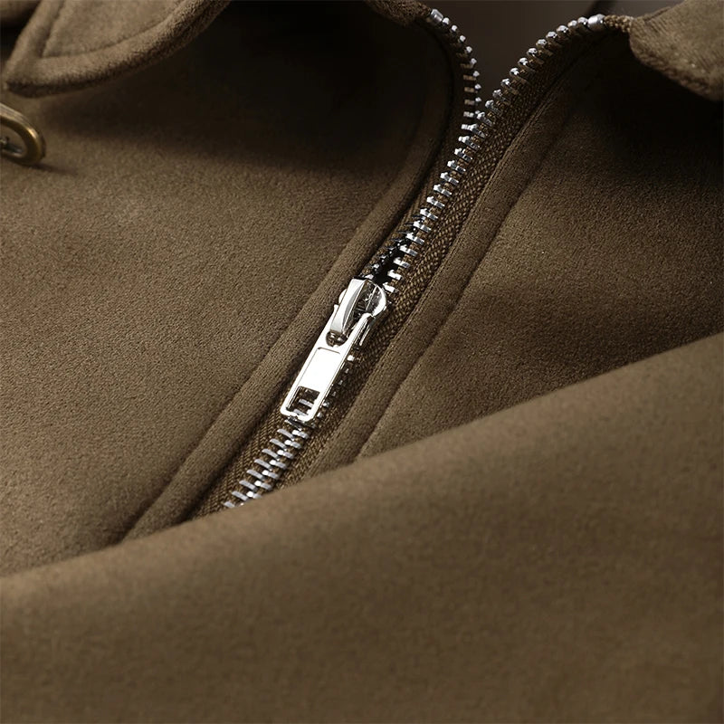 Elegant Metal Button Gender's Coat Fashion Slim Lapel Asymmetry Full Sleeves Couple Short Coat 2026 Spring Chic Streetwear