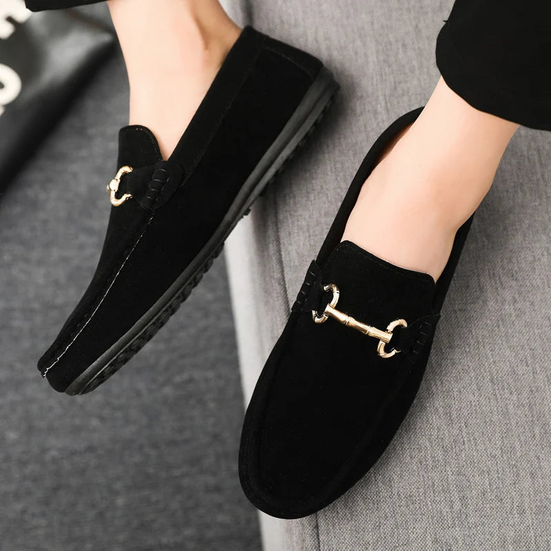 Luxury Brand Fashion Suede Men Casual Shoes Comfort Breathable Slip-on Mens Driving Shoes Men Loafers Mens Lazy Shoes Moccasins