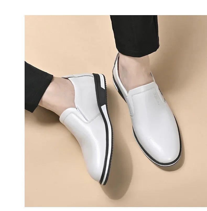 Leather Shoes Men Loafers Shoes 2026 Spring Summer Men Breathable Outdoor Casual Footwear Business Formal Single Shoes Sneakers