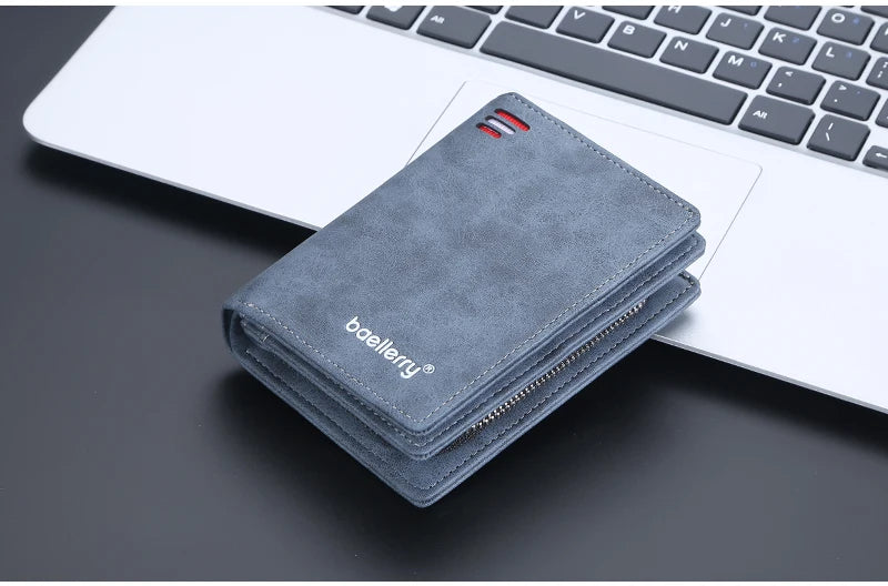 Baellerry New Men Wallets High Quality Brand Card Holder Short Male Purses Zipper Coin Pocket Large Capacity Men's Wallet