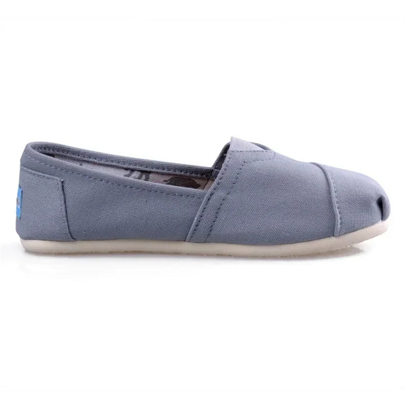 2025 Summer Blue Loafers Men Classic Canvas Flats Shoes Women Comfortable Breathable Men Casual Shoes Slip-on Espadrilles
