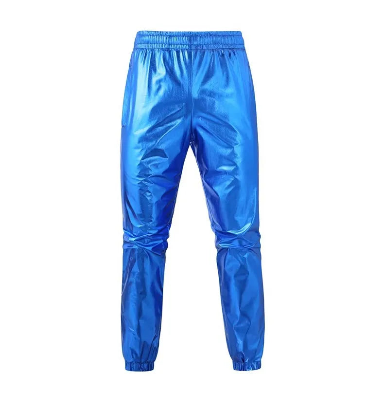 Unisex Jacket and Long Pants Tracksuit Stand Collar Sports Suit 2 Piece Set Men Women Cosplay Stage Performance Dance Costumes