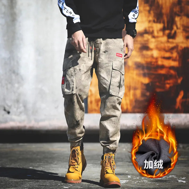 Workwear Camouflage Pants for Men - High-end Spring/autumn New Style Pants, Loose Fit, Casual, Rolled Cuffs, Durable
