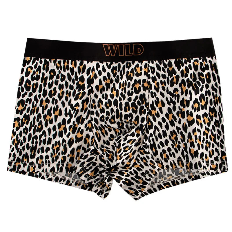 EXILIENS New Leopard 1pcs/3pcs Boxer Men Underwear Hot Underpant Mens Boxers Masculinas BoxerShorts Man Panties Size L-3XL KX735