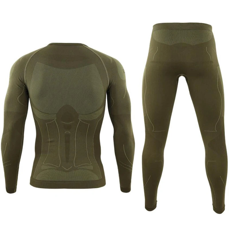 ESDY Fleece Thermal Underwear Men Autumn Winter Warm Long Johns Fitness Sports Compression Breathable Leggins Thermo Tracksuit