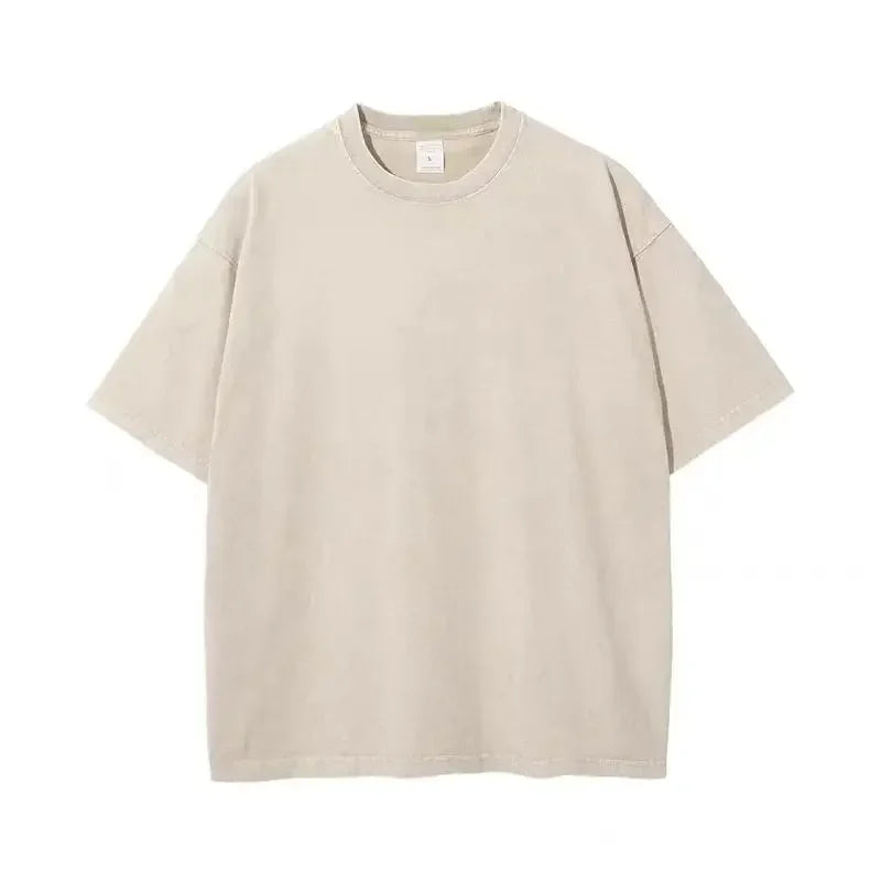 230GSM 100% Combed Cotton T Shirt for Women Men Washed T-Shirt Oversized Tshirt Casual Top Tee Shirt Luxury Male Clothing