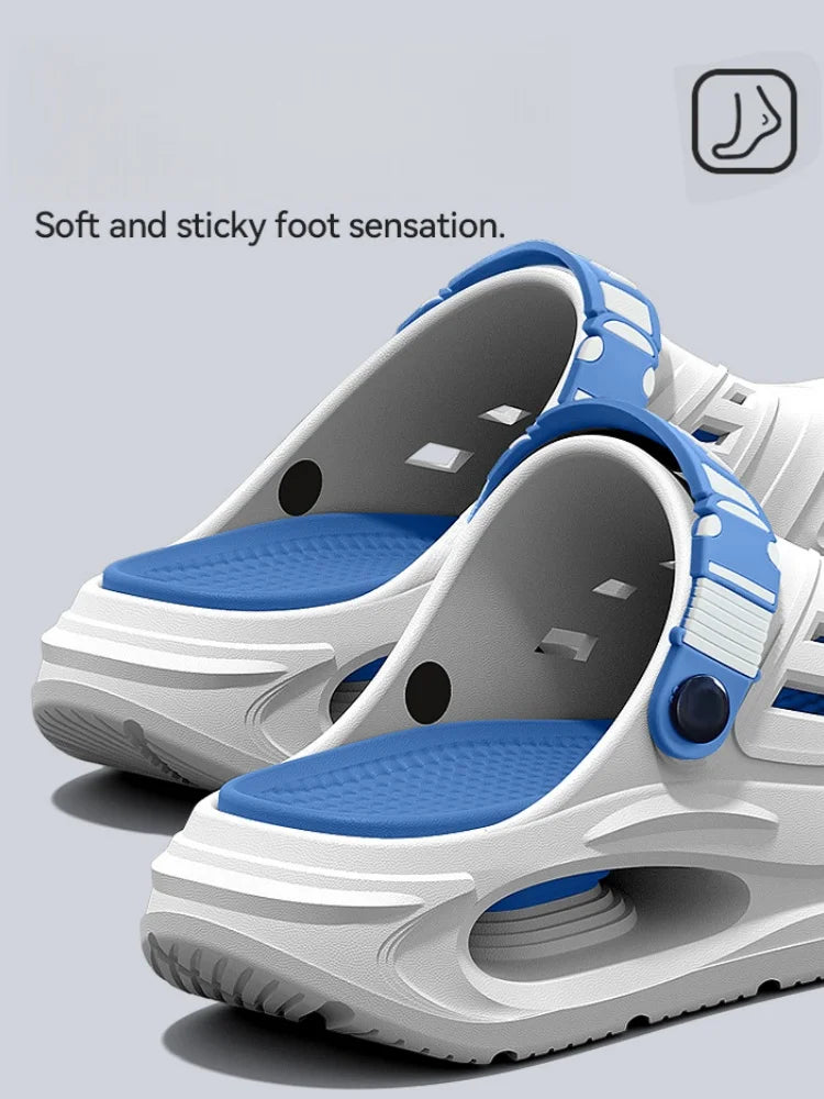 Men’s Arch-Support Sandals, Perforated, for Summer Outdoor Use, Comfortable for Long Hours on Your Feet