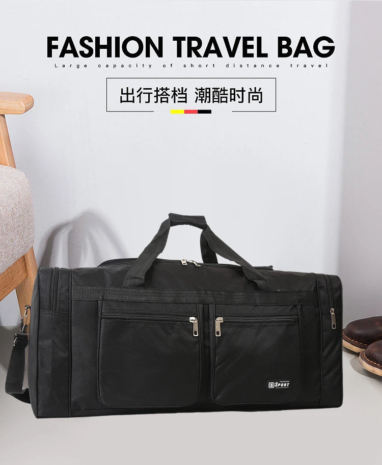 Women Men Nylon Travel Duffel Bag Carry On Luggage Bag Men Tote Large Capacity Weekender Gym Sport Holdall Overnight Bag Pouches