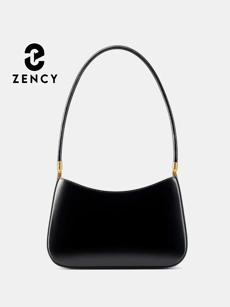Zency French High-End Leather Underarm Bag Red Shoulder Handbag for Women Luxury Designer Sac for Lovers Wife Girlfriend