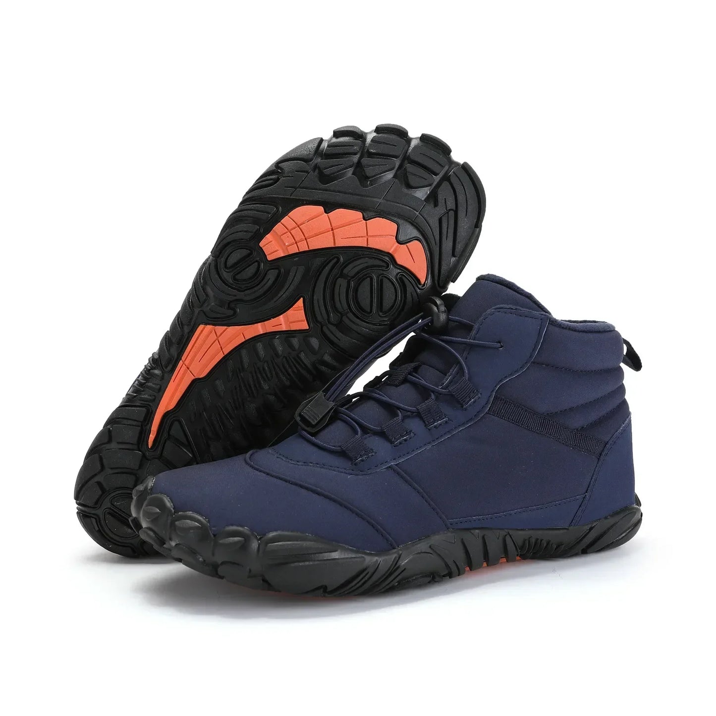 Snow Boots Women Men Sneakers Barefoot Waterproof Winter Warm Running Shoes Non-Slip High-top Padded Hiking Ankle Shoes 2024