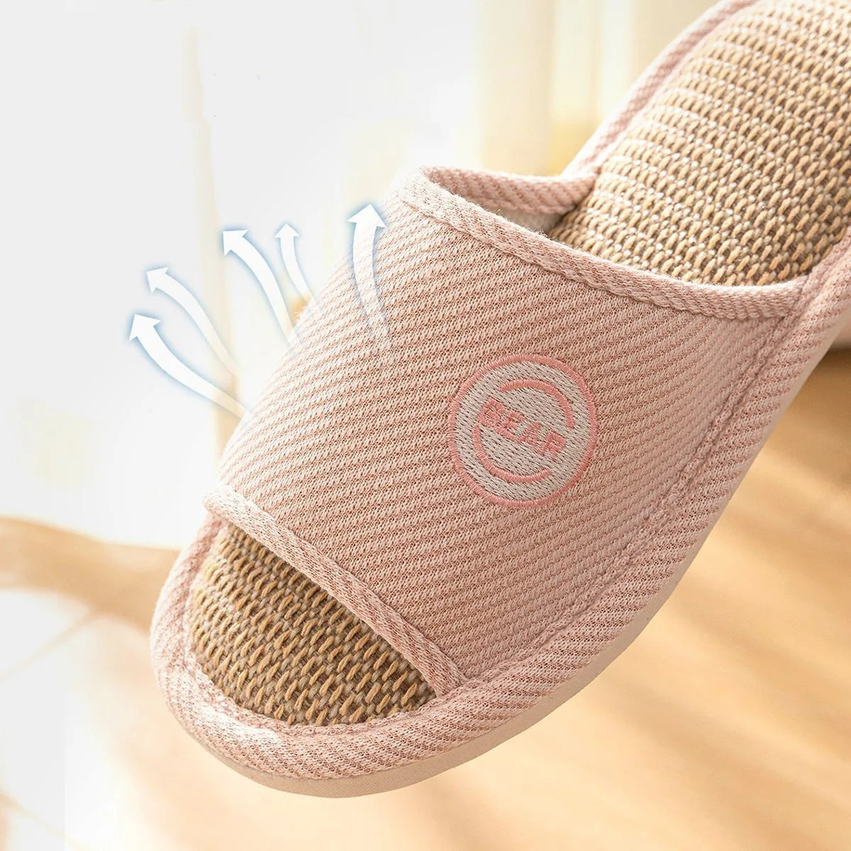 Couples Home Linen Slippers Women Indoor Soft Comfortable Bedroom Slides Men Leisure Non Slip House Shoes Platform Cotton Flats
