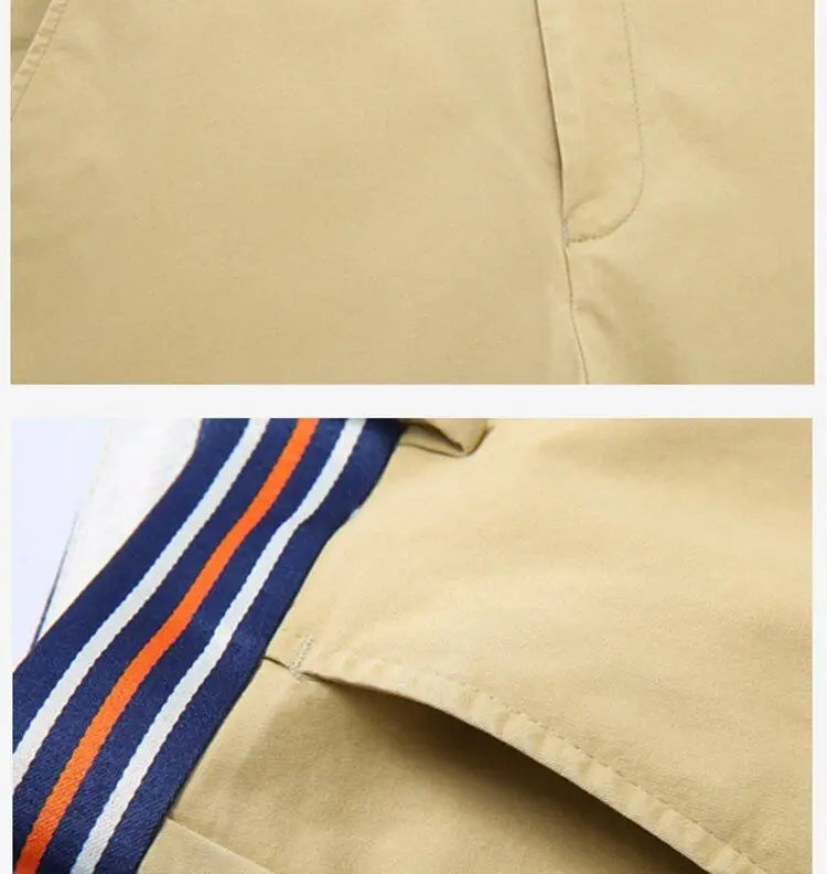 Mens Summer Casual Shorts Solid Color Business Casual Elastic Five Quarter Pants Cotton Breathable Workwear Shorts Men Clothing