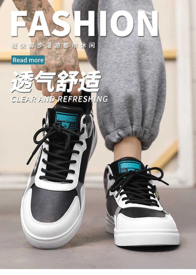 Men Running Shoes High Top Anime Shoes Comfortable Casual Sneakers Men Skateboard Big Size Tenis Masculino Footwear Male