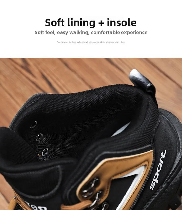 Men's Large Size Versatile Mountain Climbing Anti-slip Wear-resistant Outdoor Casual Trendy Spring Lightweight Dad Shoes