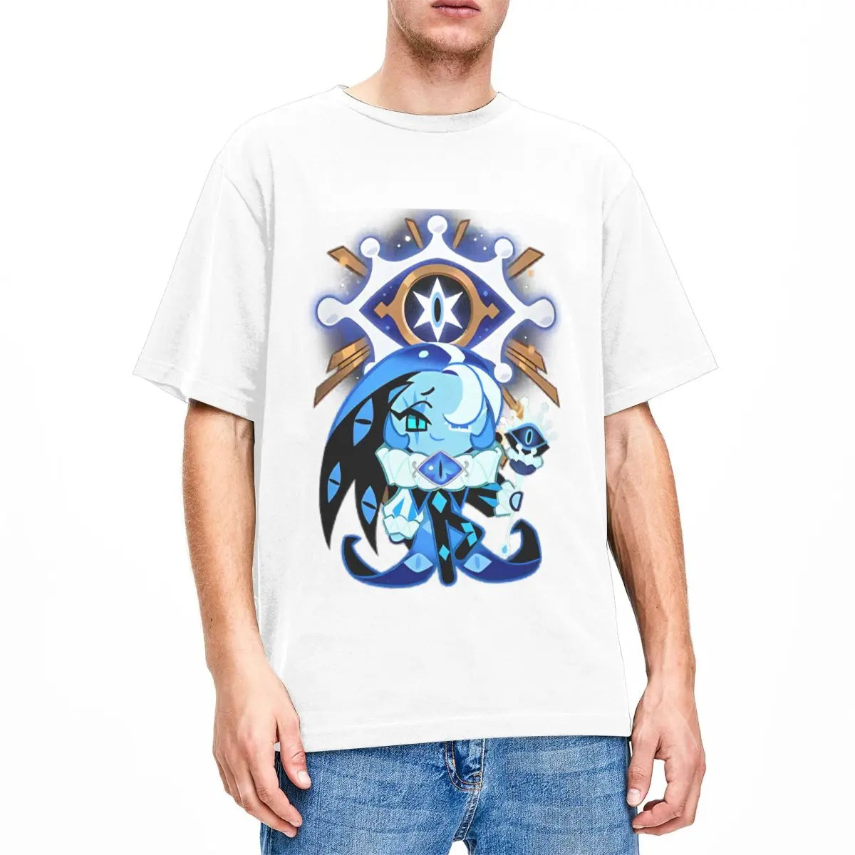 Shadow Milk Cookie Run Kingdom T Shirts Men Women 100% Cotton Leisure T-Shirts O Neck Cartoon Anime Tee Shirt Clothing Printed