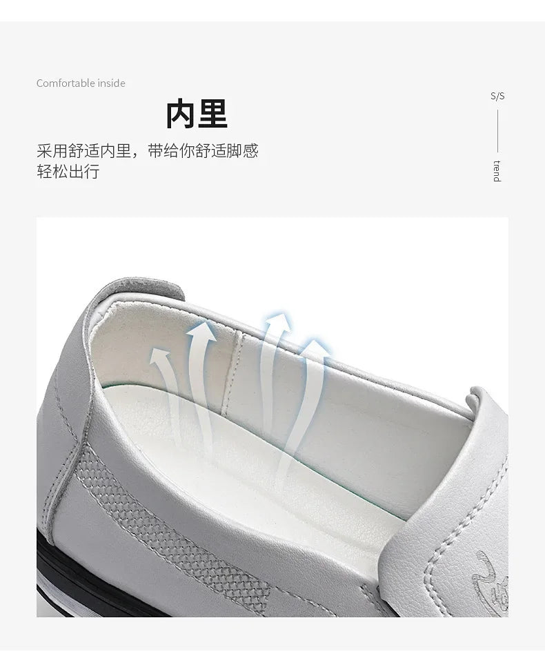 Leather Shoes Men Loafers Shoes 2026 Spring Summer Men Breathable Outdoor Casual Footwear Business Formal Single Shoes Sneakers