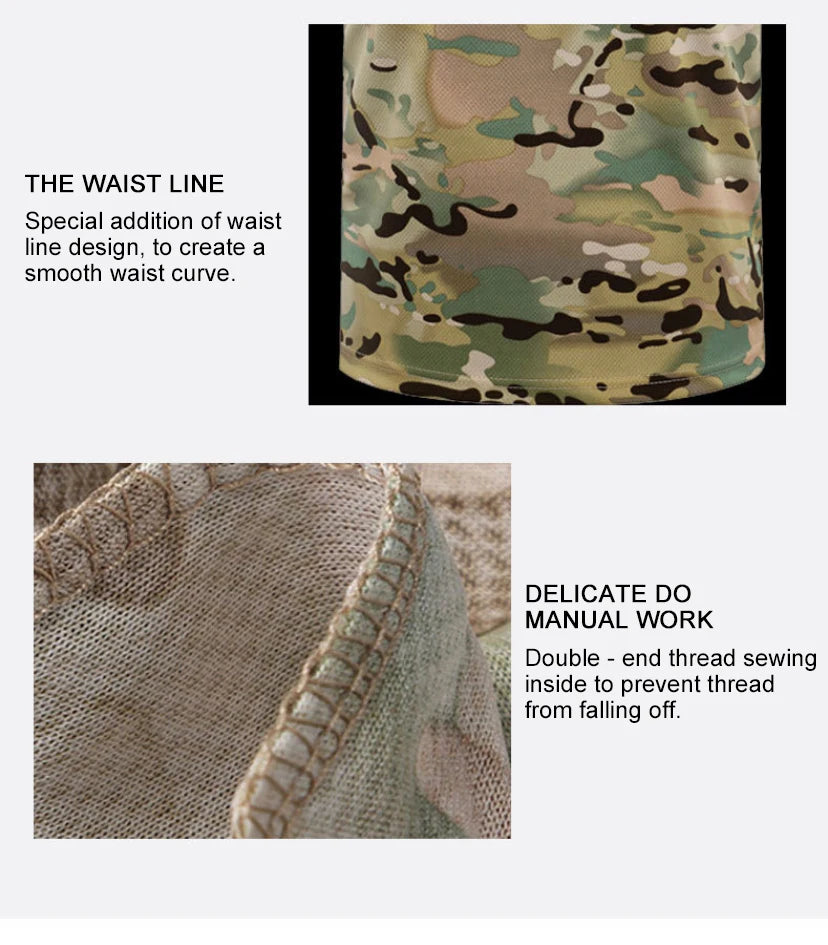 Men Casual Tactical T Shirts Short Sleeve Camouflage T-Shirt Quick Dry Outdoor Gym Top Tees Cargo T Shirt Male Clothing