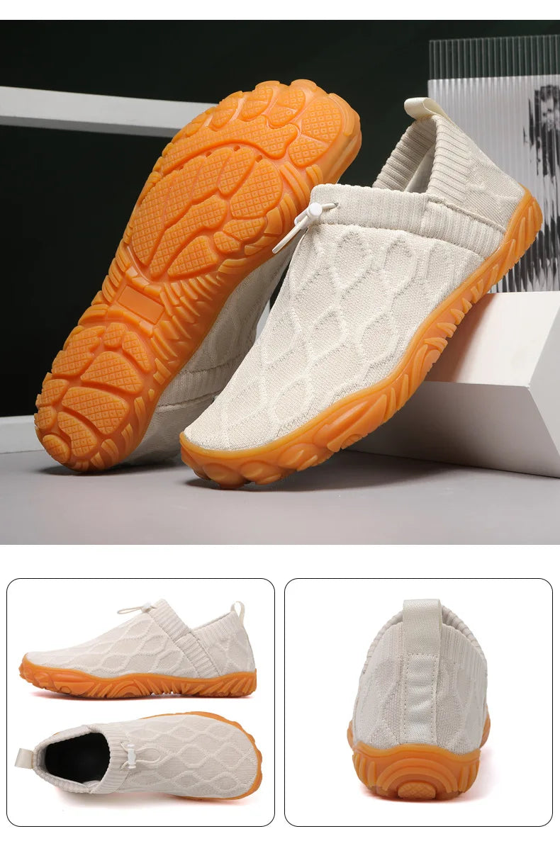 Minimalist Men's Barefoot Shoes Anti Slip Breathable Knitting Walking Shoes for Men Wear-resistant Lightweight Running Sneakers