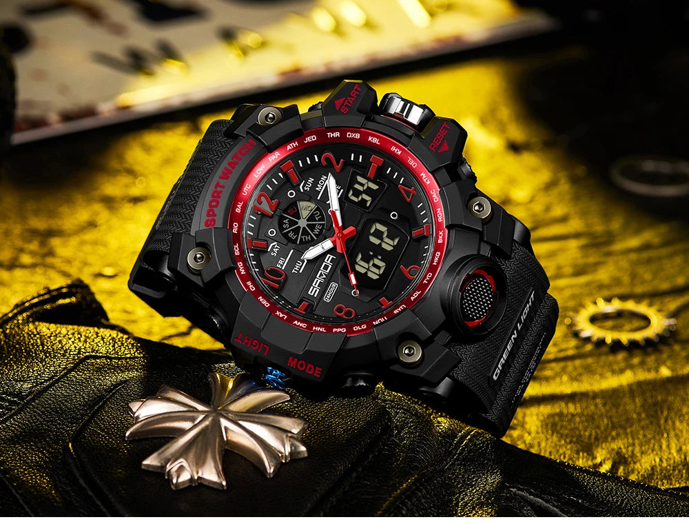 SANDA 3169 Top Brand Sports Men's Watches Military Quartz Watch Man Waterproof Wristwatch for Men Clock shock relogios masculino