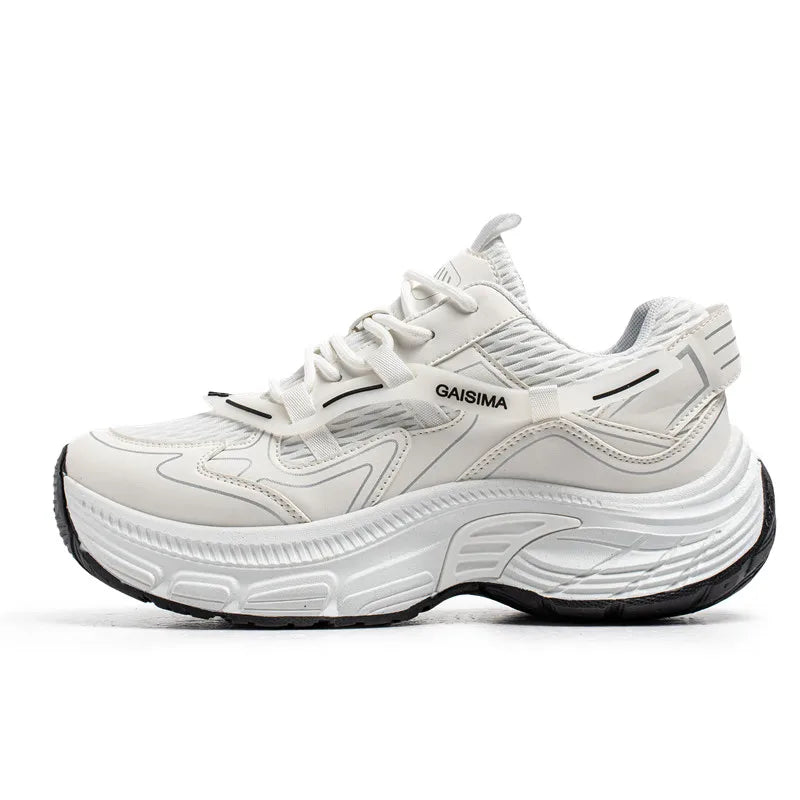 Professional Running Shoes Unisex Thick Bottom Sport Shoes Men Women Luxury Brand Walking Jogging Shoe Couples Yellow Sneakers