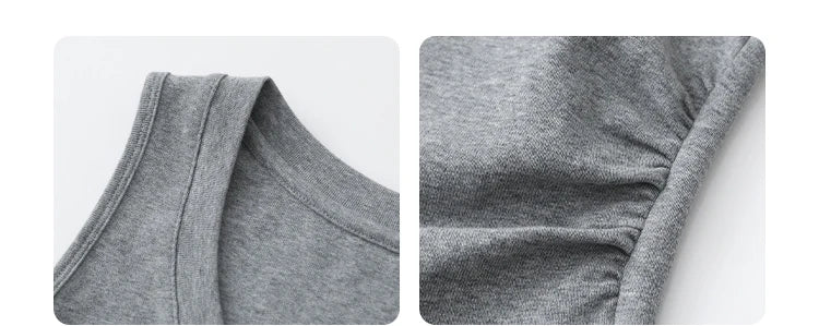 CHIC VEN Women Tanks New Solid Color Tees U-neck Pleated Vest Suspender Sleeveless Slim Female Top Spring Summer 2024