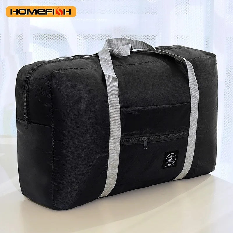 HOMEFISH Travel Bag Folding Travel Storage Bags Boarding Luggage Clothes Handbags Picnic Move House Large Handbag