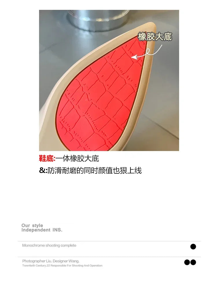 Fashion Flats Women Low Heels 5cm Internal Height Increasing Shoe Women Shoes Pointed Toe Patent Leather Office Driving Shoes