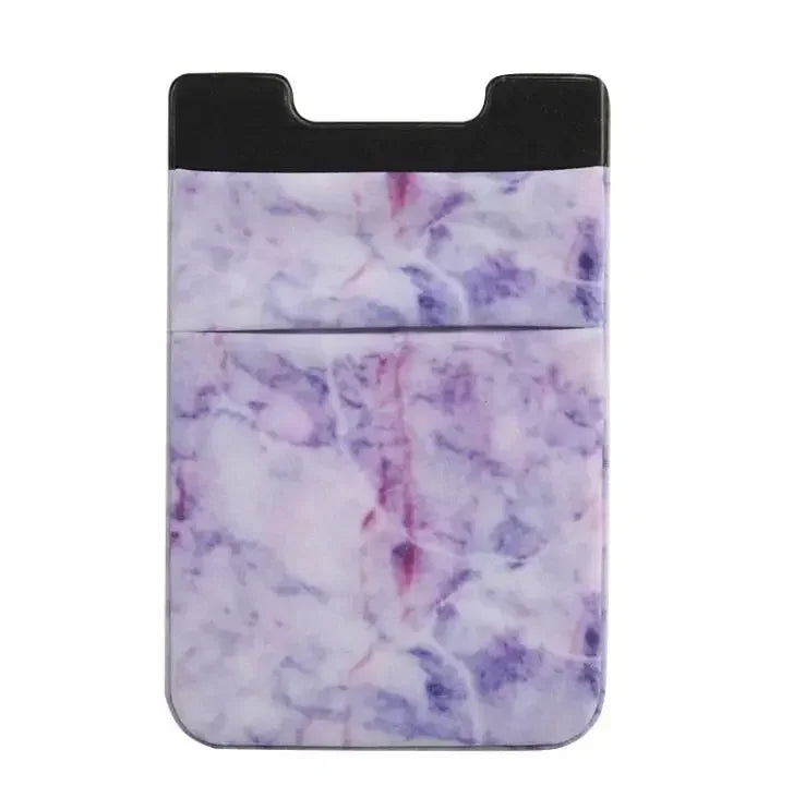 Women Men Fashion Elastic Cloth Cell Phone Card Holder Mobile Phone Wallet Case Credit ID Card Holder Adhesive Sticker Pocket