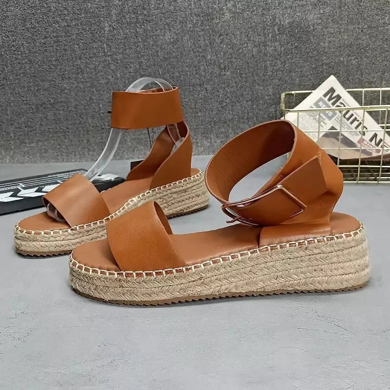 Women's wedge sandals comfortable optical sole large size spring and summer women's shoes hot sale 2024