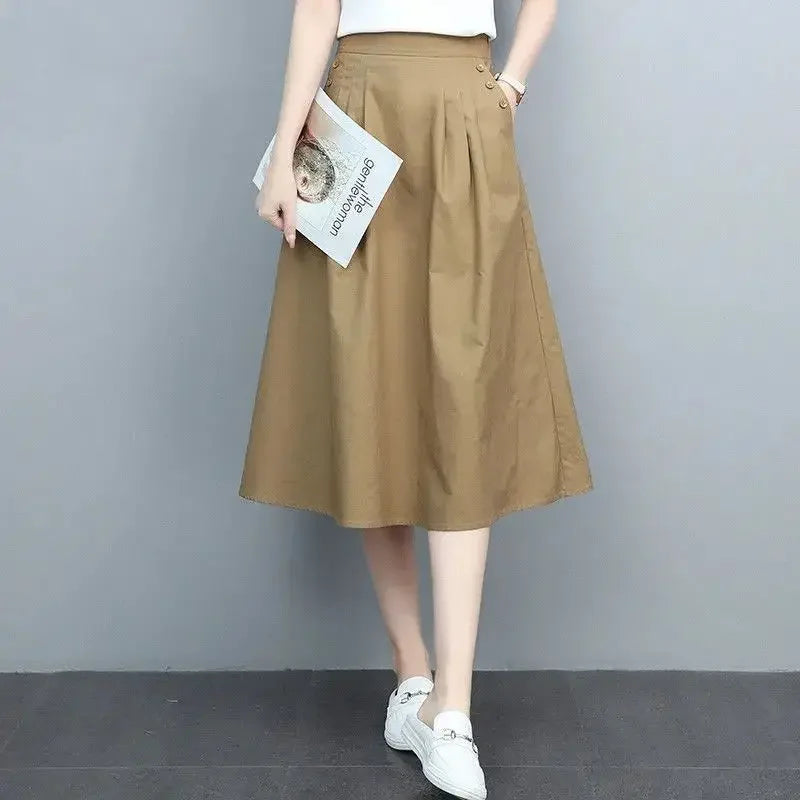 Female Skirts Korean Style A Line Women's Skirt Stylish Harajuku Premium Fashion Chic and Elegant Streetwear Modest Aesthetic V