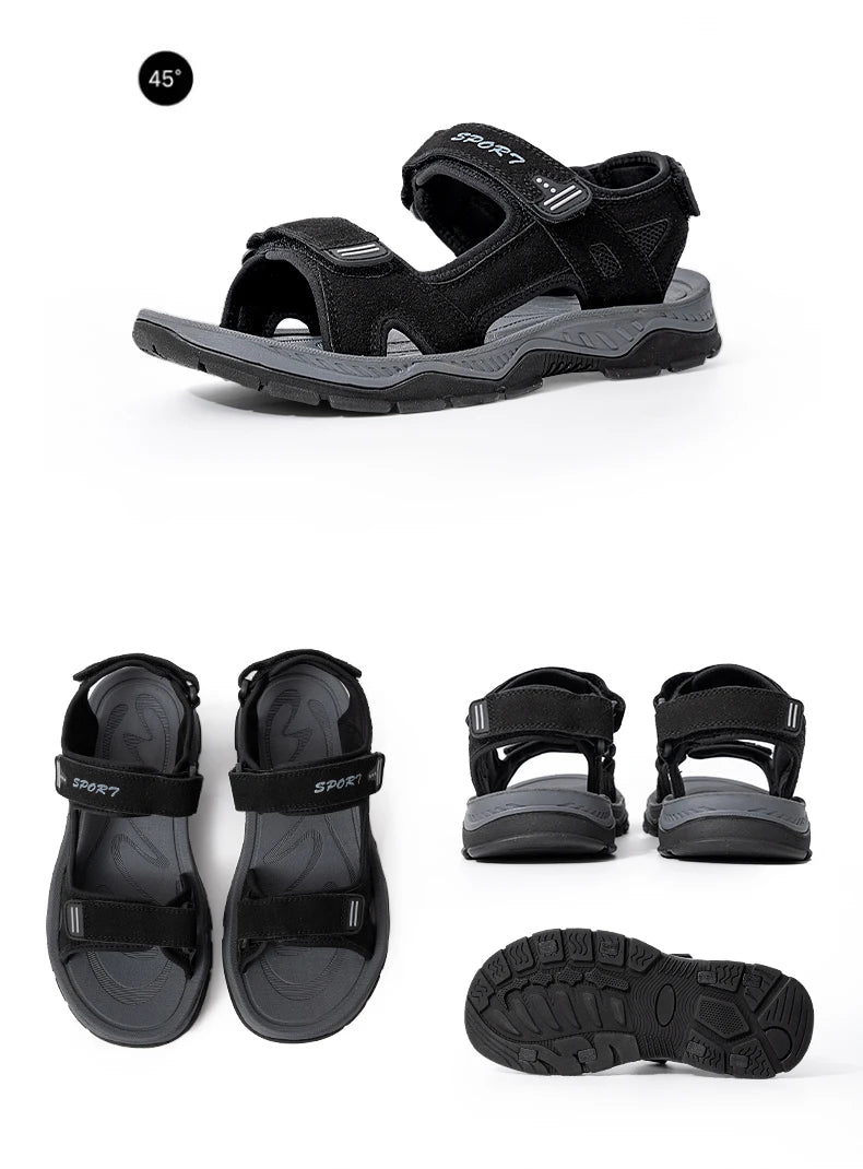 Men's Summer Beach Sandals Holiday Breathable Water Shoes Male Retro Comfortable Quick Drying Casual Sandals