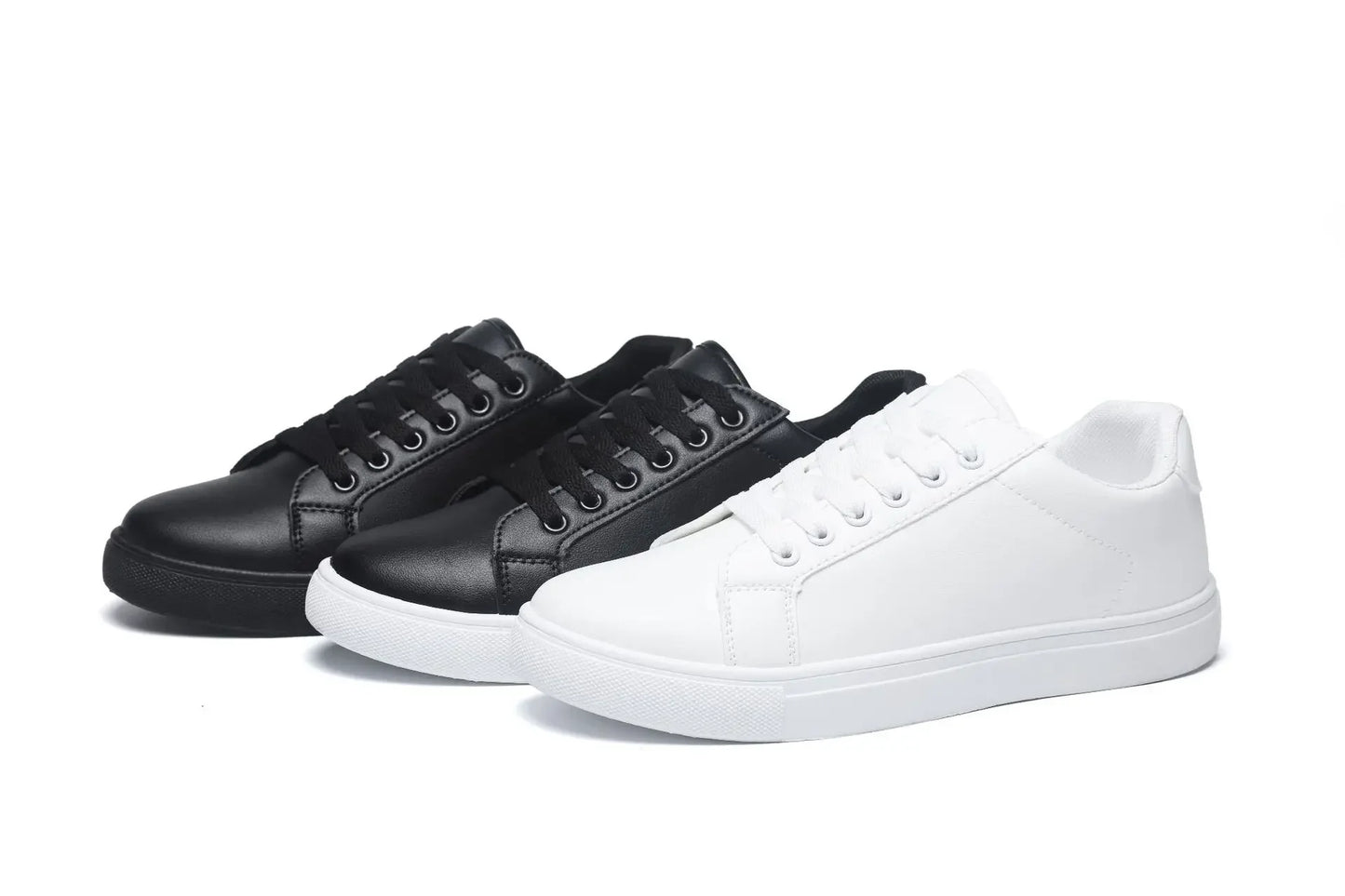 Sneakers Men Shoes 2026Leather Mens Casual Shoes Flat Male Footwear Fashion Black White Shoes Tenis Masculino Skateboard