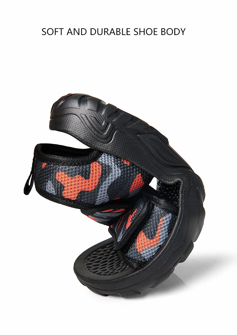 Men Sandals Summer Leisure Beach Holiday Outdoor Male Retro Comfortable Casual Sandals Breathable Mesh Men Flip Flops