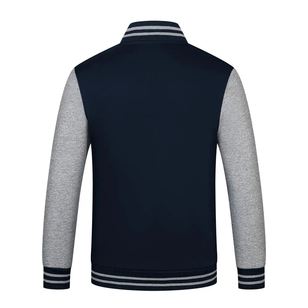 Mens Jacket Trend New Button Casual Coats Round Neck Baseball Uniform  Spring And Autumn Tide Brand Clothes Print LOGO LS-2211