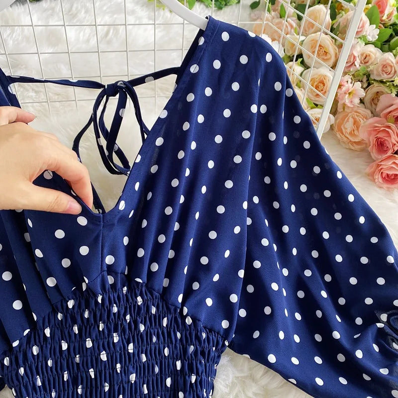 V Neck Sexy Dolman Sleeves Waist Slim Floral Print Jumpsuit Women Wide Leg Trousers Jumpsuit